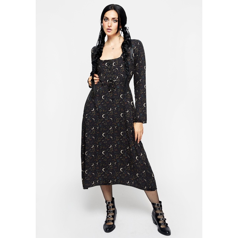Sickle Moon Corset Midi Dress