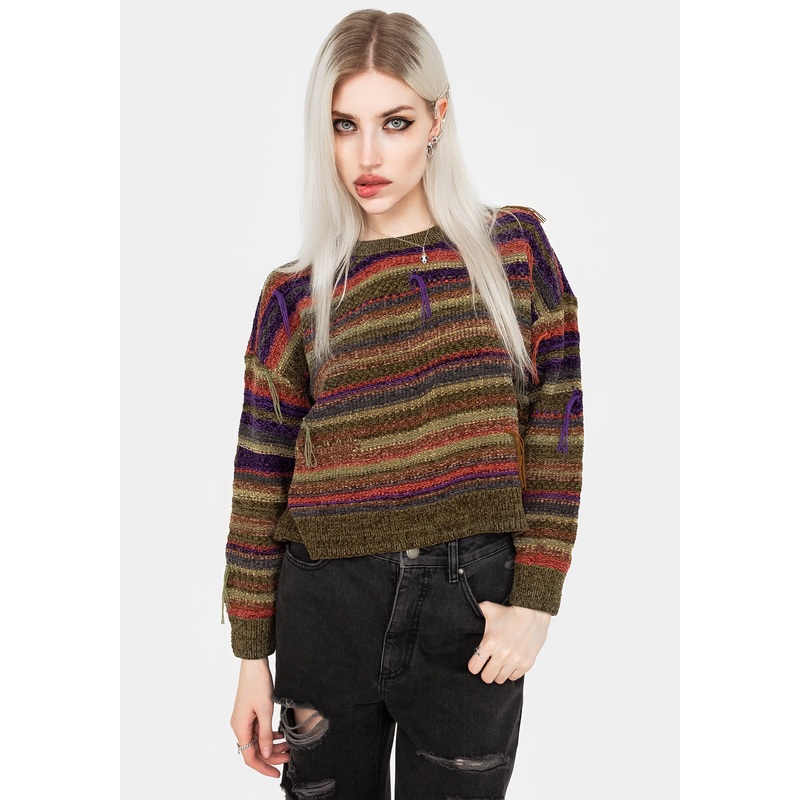 Sundew Striped Chenille Jumper