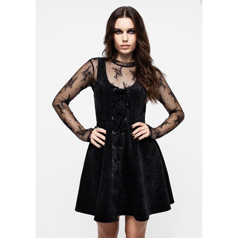 Valar Lace Up Mini Dress