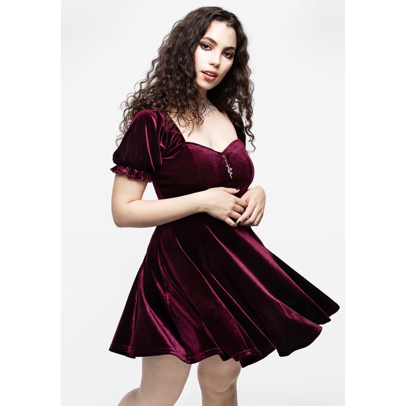 Veniri Corset Mini Dress – Wine