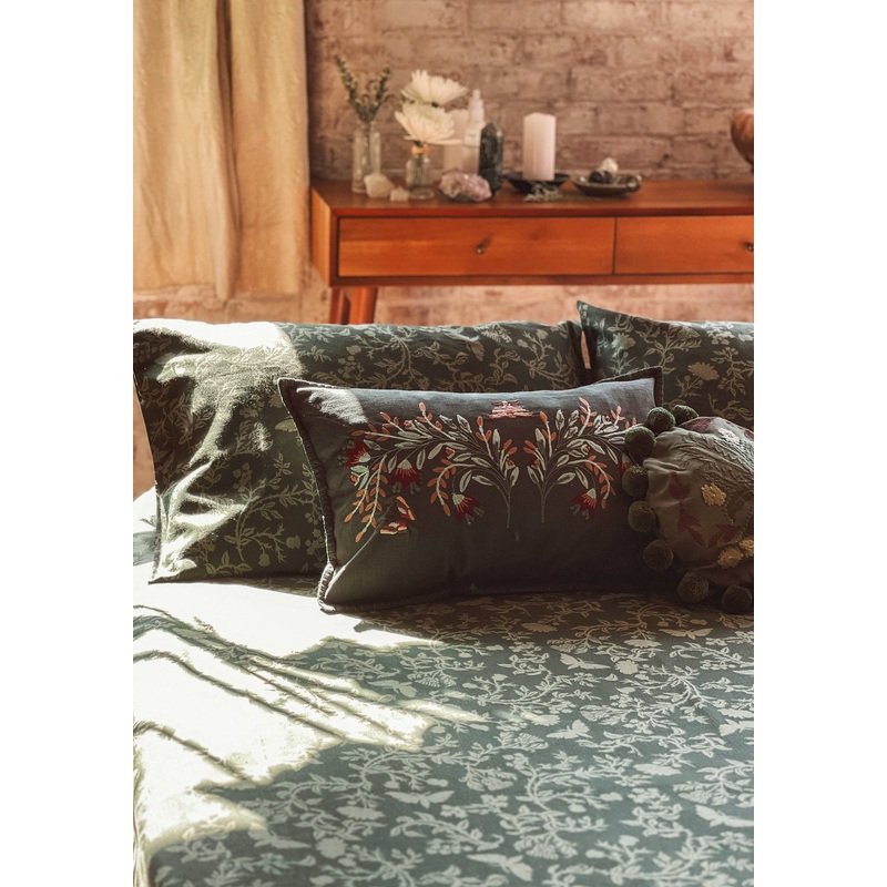 Wildwood Floral Print Cotton Bedding Set – Double