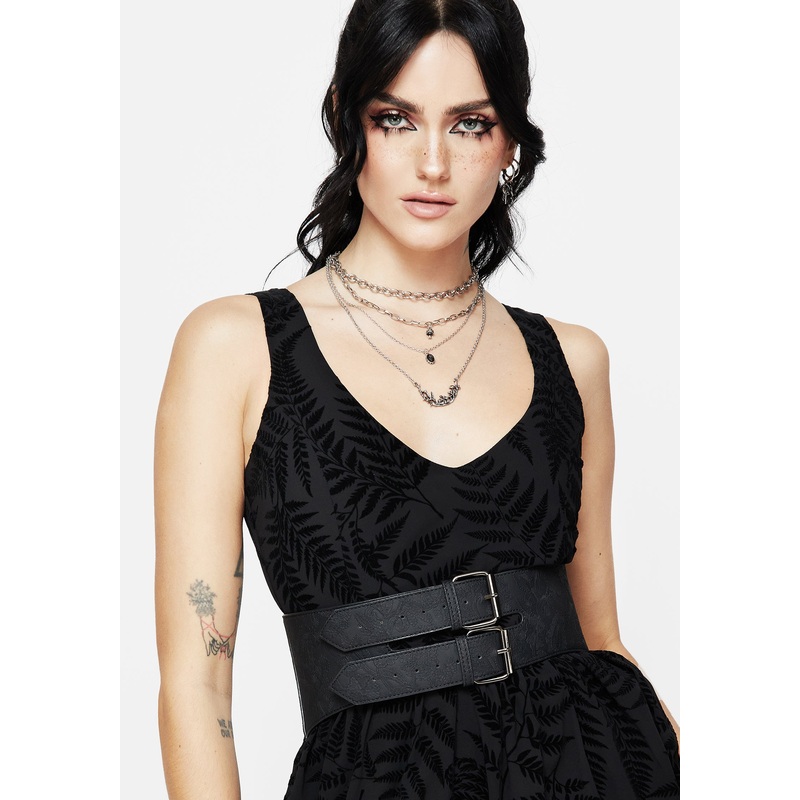 Apricity Paisley Debossed Waist Belt