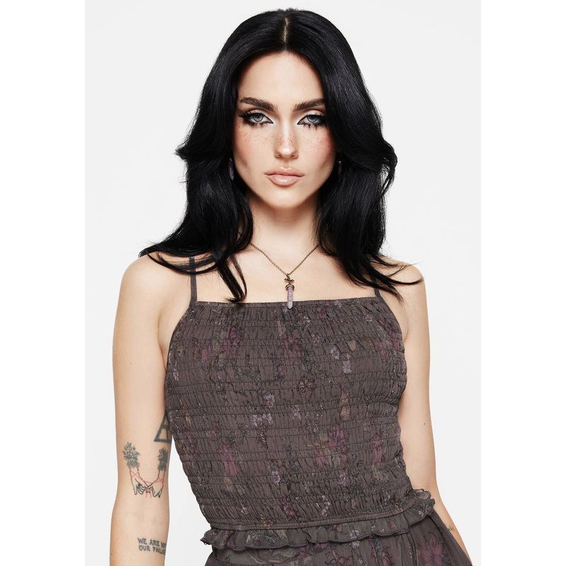 Arnora Chiffon Shirred Bodice Cami Top