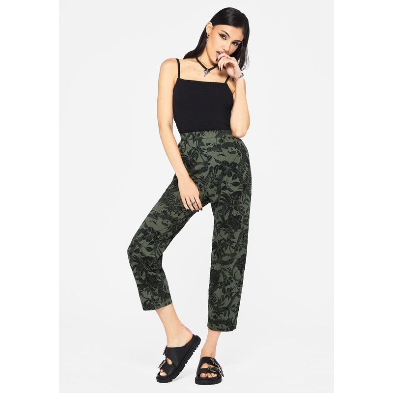 Bashe Cotton Soft Tapered Trousers – Green