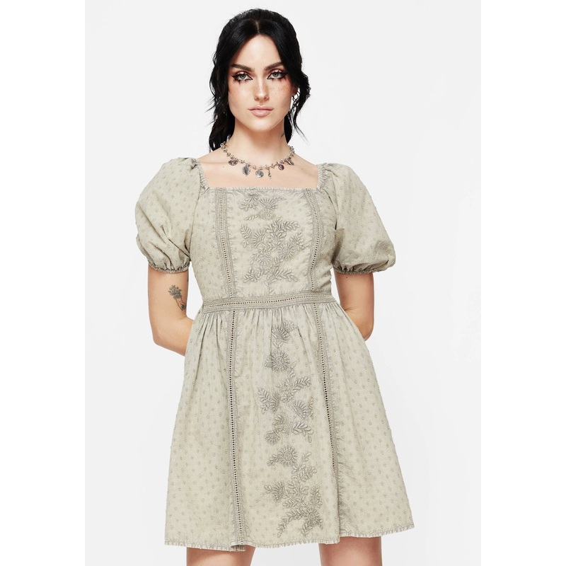 Caustic Cotton Frill Mini Dress