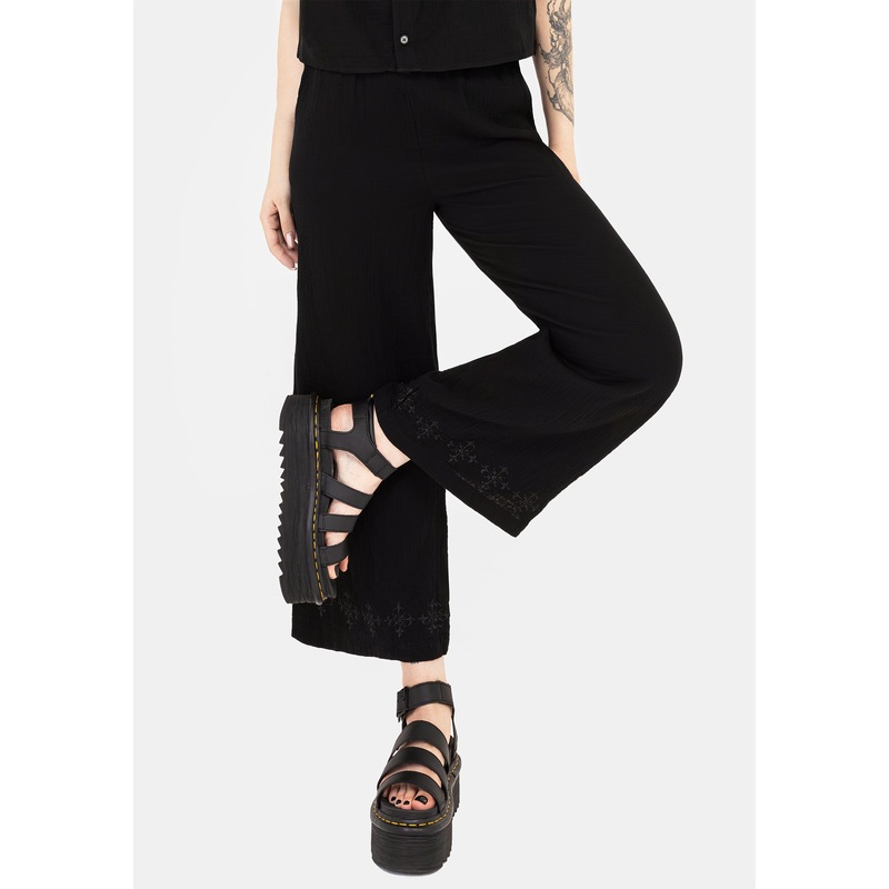 Damara Embroidered Cotton Culottes