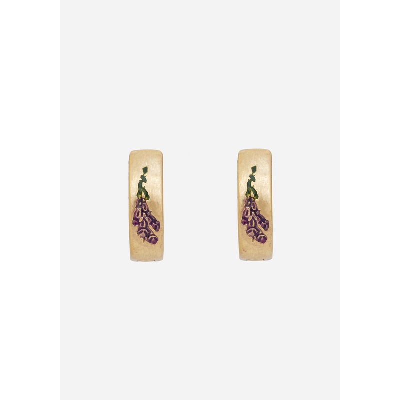 Hermia Foxglove Hoop Earrings