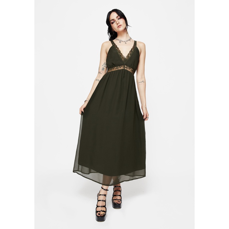 Idalia Lace Insert Cami Midi Dress