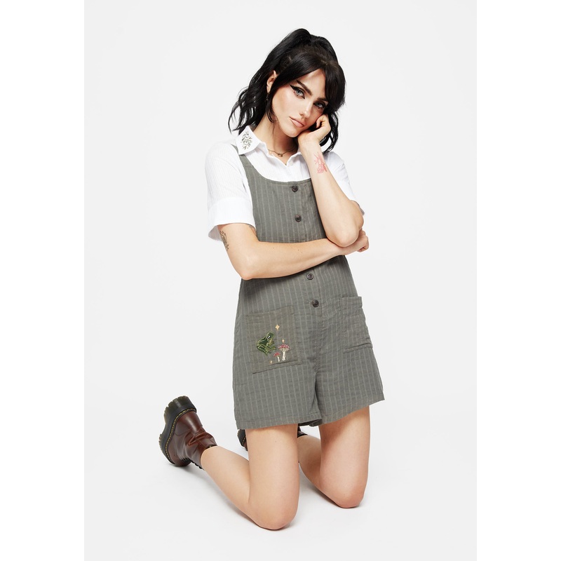 Koax Cotton Embroidered Cami Playsuit