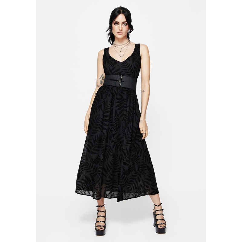 Lunafern Fern Print Cami Midaxi Dress