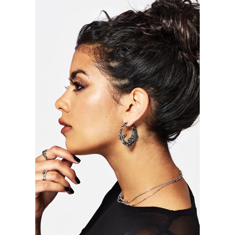 Petra Dragon Hoop Earrings