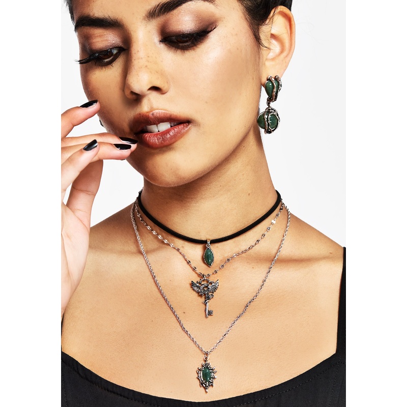 Petra Dragon Key Layered Necklace