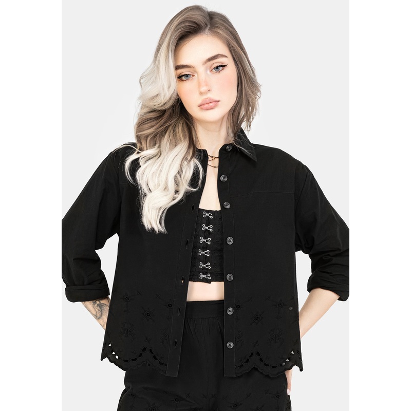 Synthweb Cotton Broderie Hem Shirt