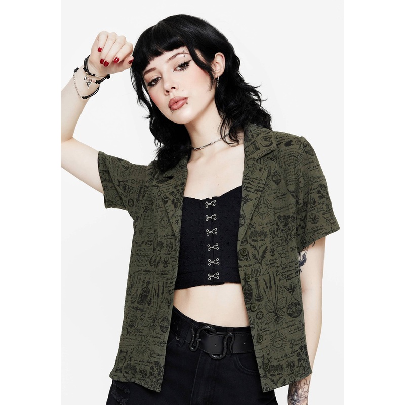 Taddea Cotton Relaxed Button Up Blouse