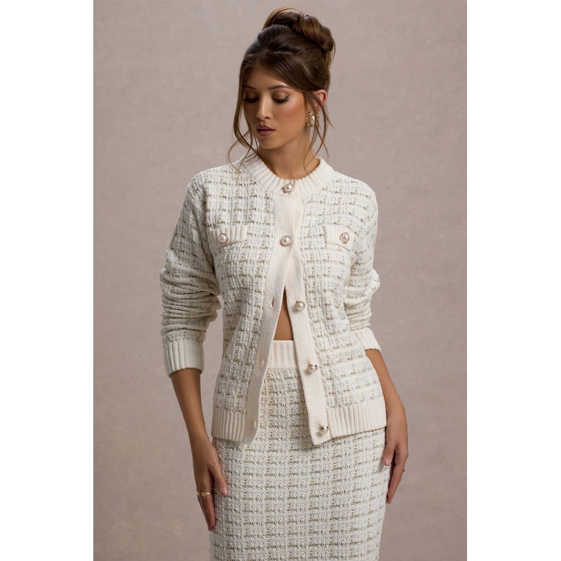 Annabeth | Cream Boucle Cardigan