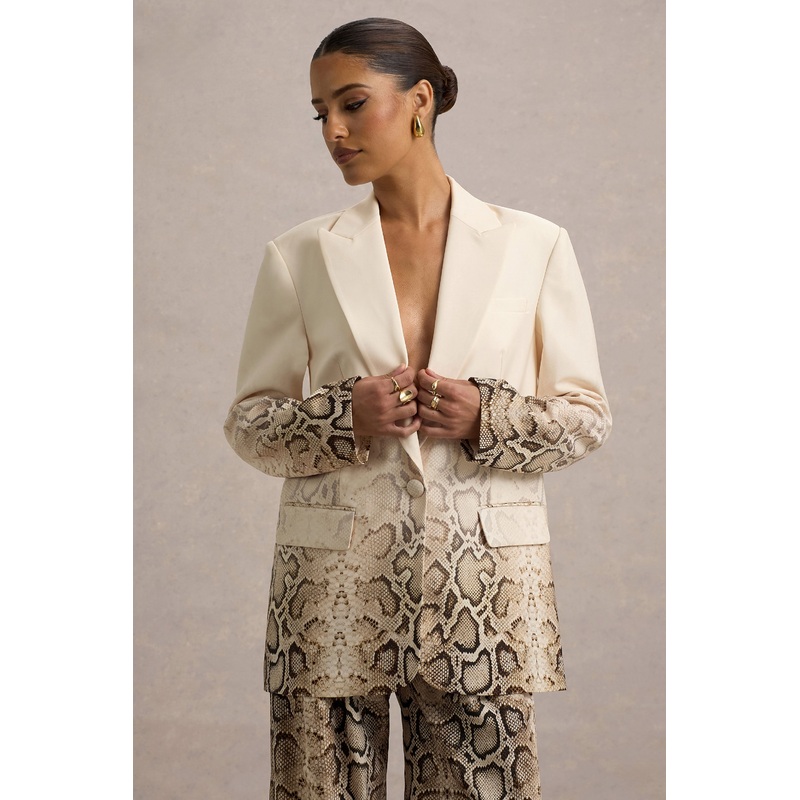Hurley | Snake Print Ombre Longline Blazer