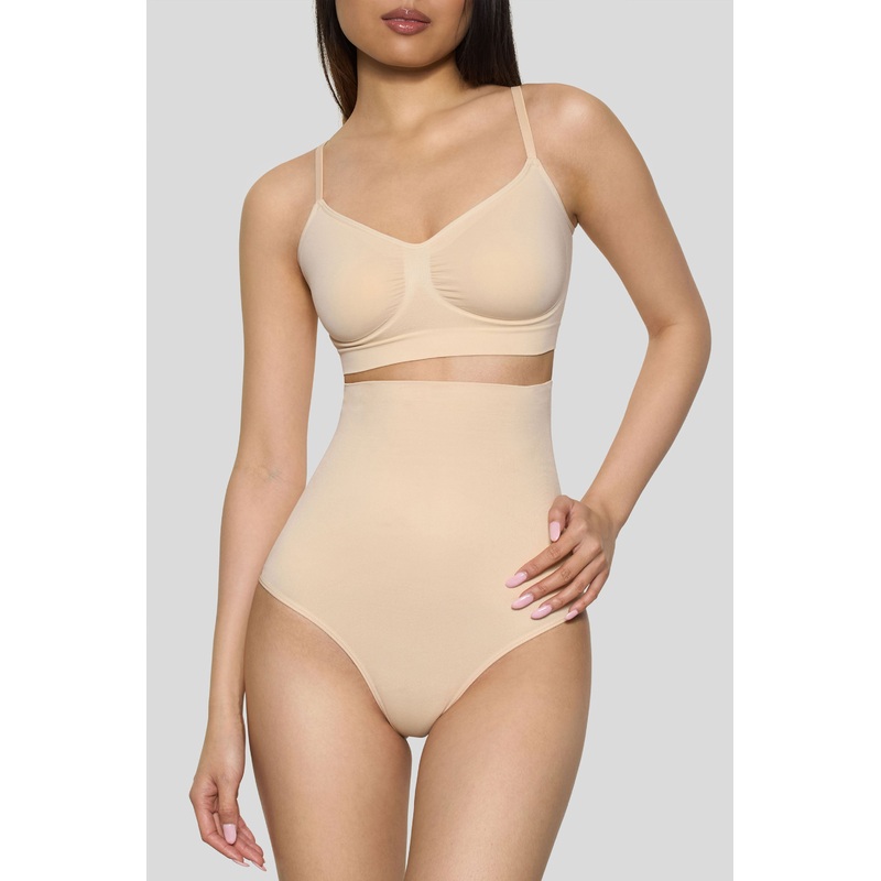 BOOMBA | Sand High-Waisted Thong Shapewear