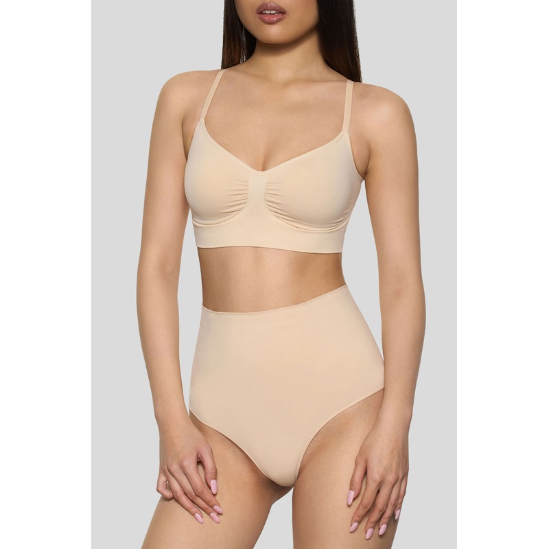 BOOMBA | Sand Short-Waisted Thong Shapewear