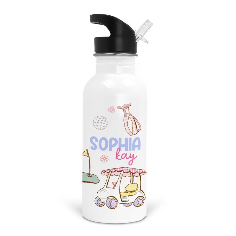Country Club Cuties Personalized Kids Water Bottle | Pink