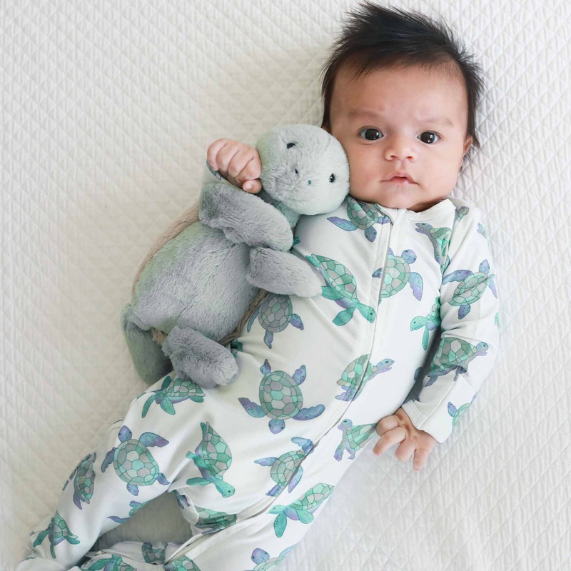 Totally Turtles Zipper Footie