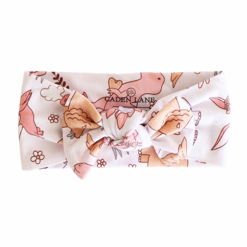 Dolly’s Dinos Knit Large Bow Headwrap