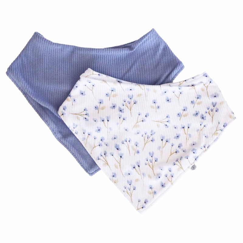 Blake’s Blooms Bamboo Waffle 2pc Bandana Bibs