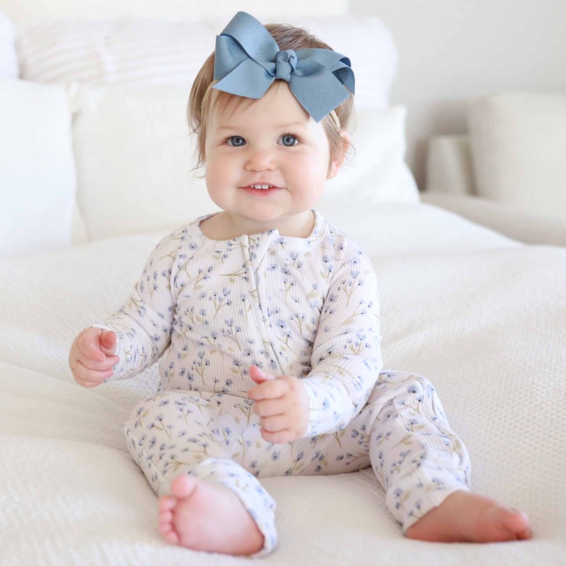 Blake’s Blooms Bamboo Waffle Convertible Zip Romper