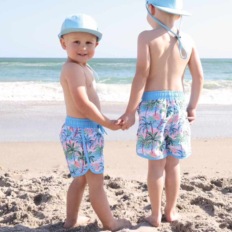 Boy’s Swim Trunks | Pastel Palms