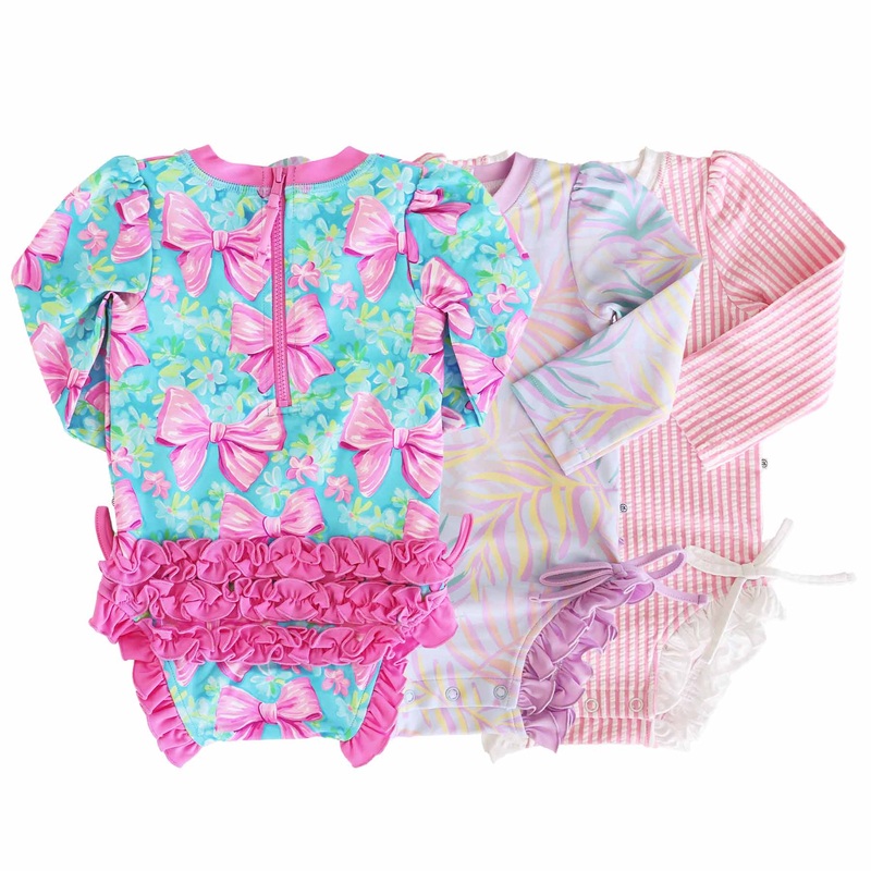 Long Sleeve Rash Guard With Ruffle Bottom | Best Sellers
