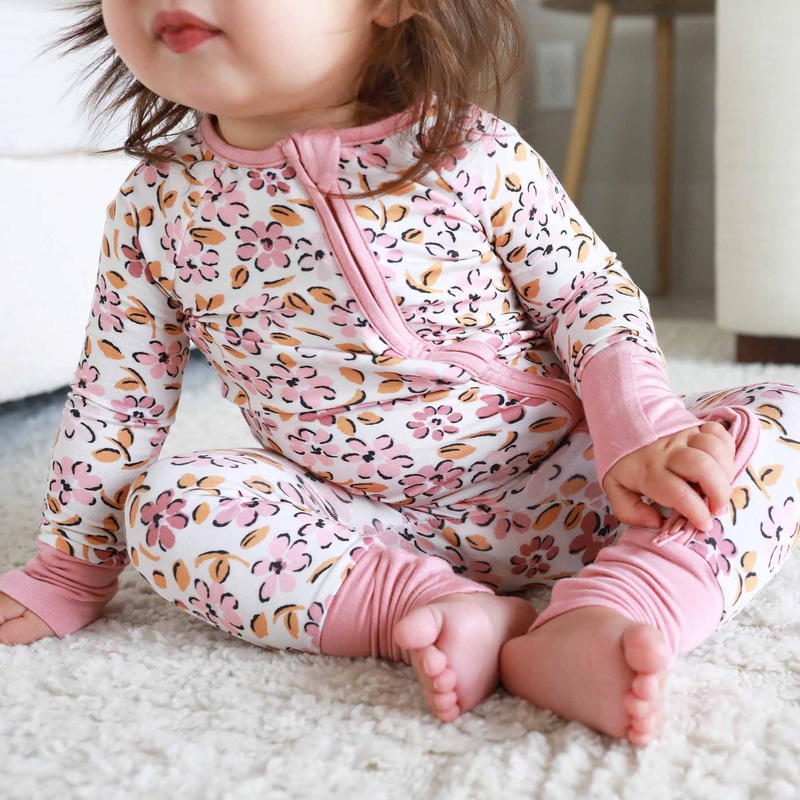 Mauvelous Meadow Convertible Zip Romper