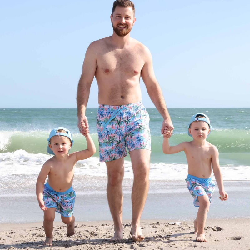 Men’s Swim Trunks | Pastel Palms