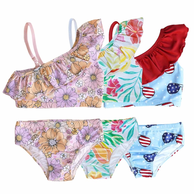 One Shoulder Ruffle Bikini | All Prints