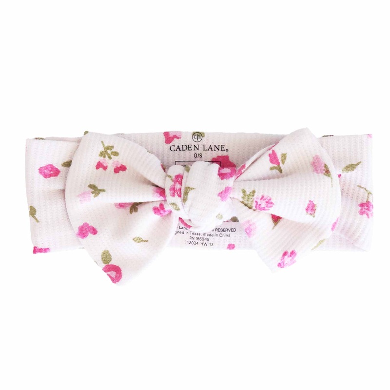 Penny’s Posies Bamboo Waffle Knit Large Bow Headwrap