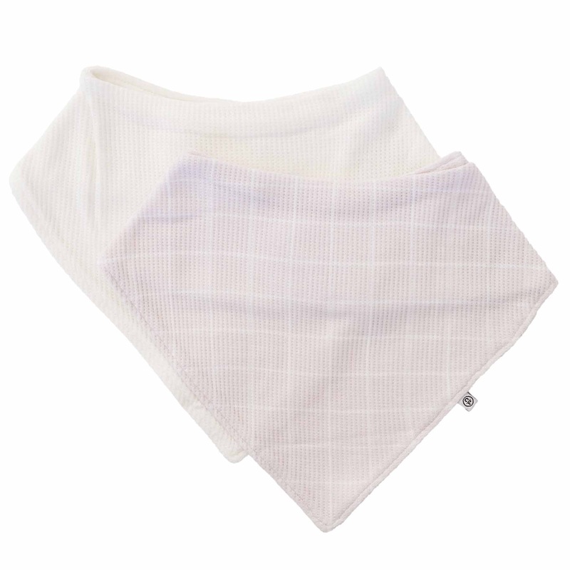 Sloane’s Squares Bamboo Waffle 2pc Bandana Bibs