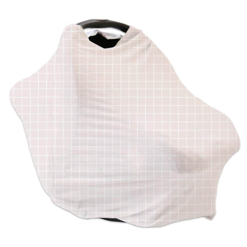 Sloane’s Squares Bamboo Waffle Multi-Use Stretchy Car Seat & Nursing Cover