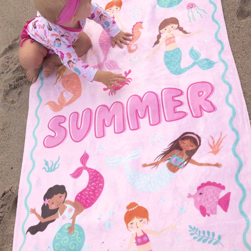Under The Sea Personalized Kids Beach Towel