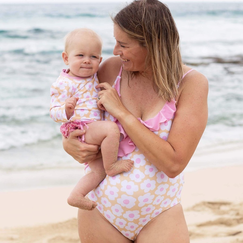Women’s Ruffled One-Piece Swimsuit | Sunshine Daisy