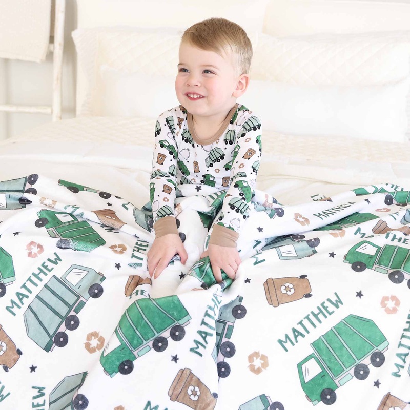 Clean Up Crew Personalized Kids Blanket
