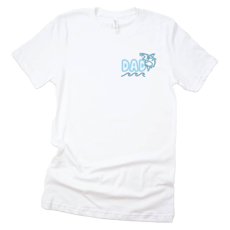 Glow Fins Dad Graphic Tee | White