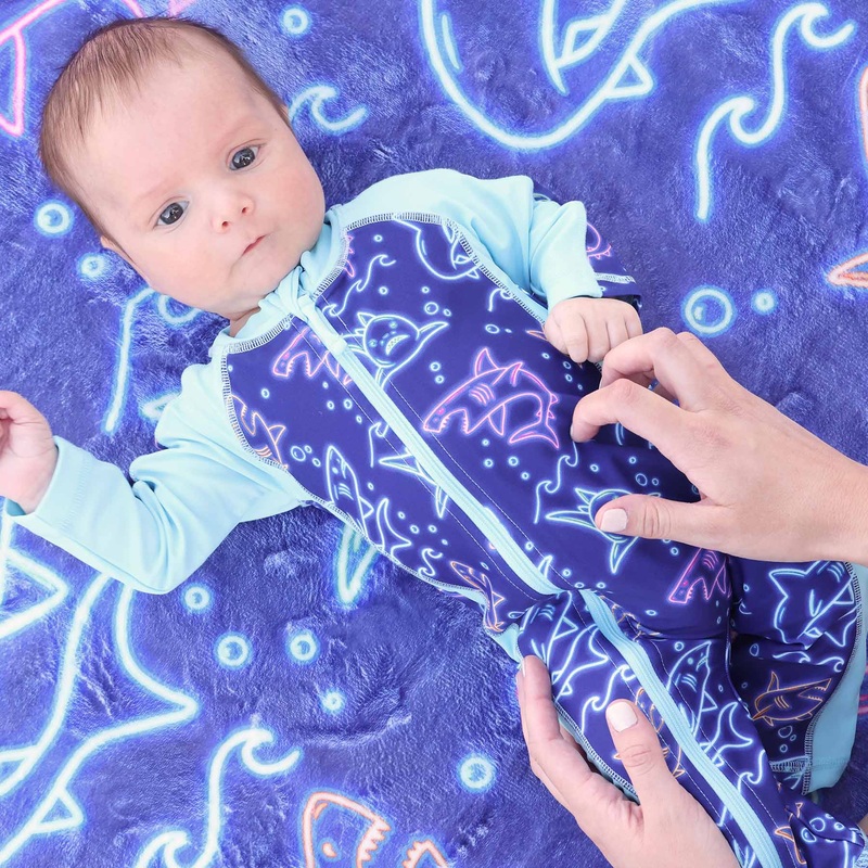 Long Sleeve Rash Guard Swim Romper Full Length | Glow Fins