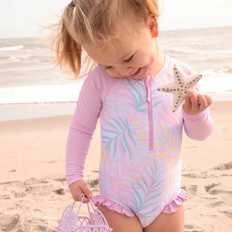 Long Sleeve Rash Guard with Front Zipper | Island Palms