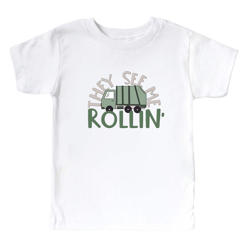They See Me Rollin’ Kids Graphic Tee | White