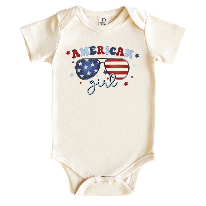 American Girl Graphic Bodysuit | Natural