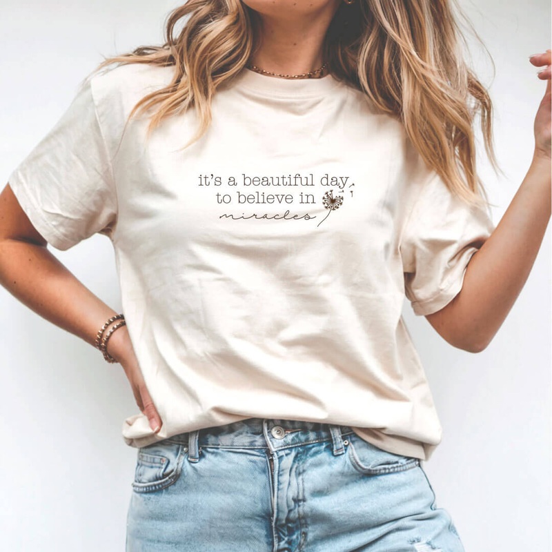 Beautiful Day For Miracles Graphic Tee | Ivory