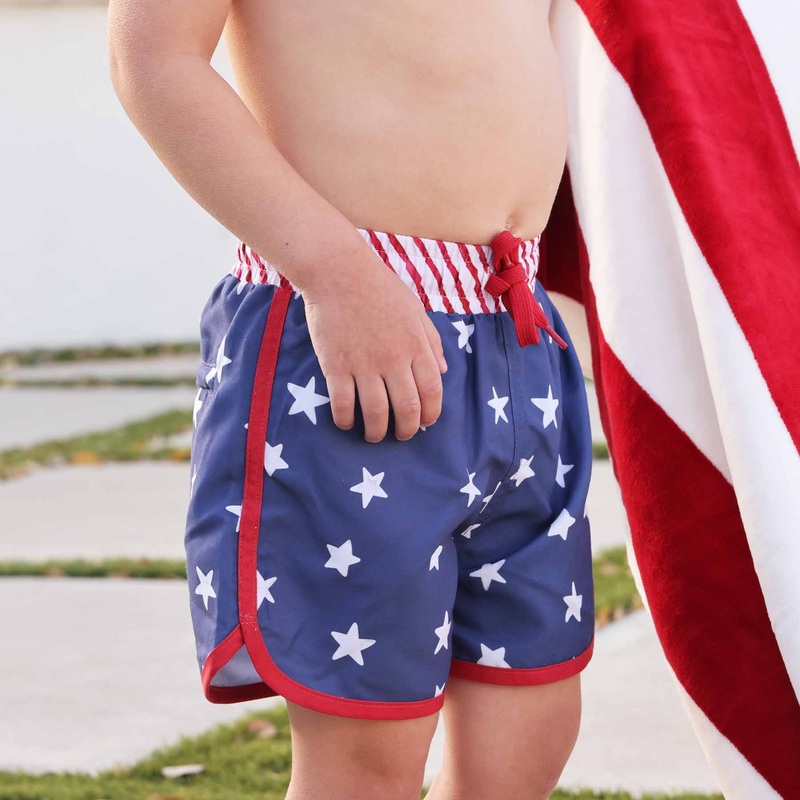 Boy’s Swim Trunks | Star-Spangled Summer