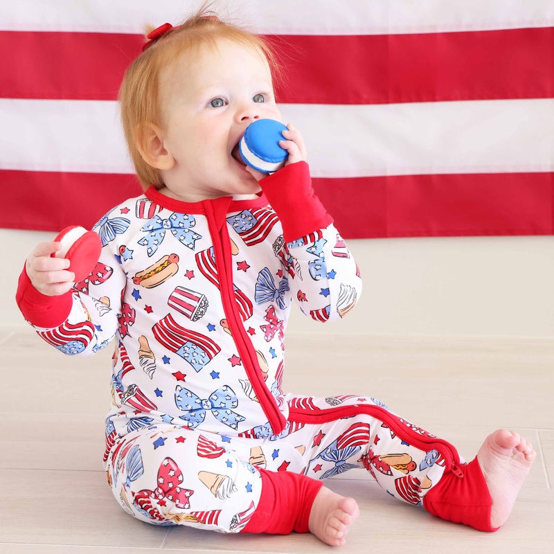 Party in the USA Convertible Zip Romper | Bows