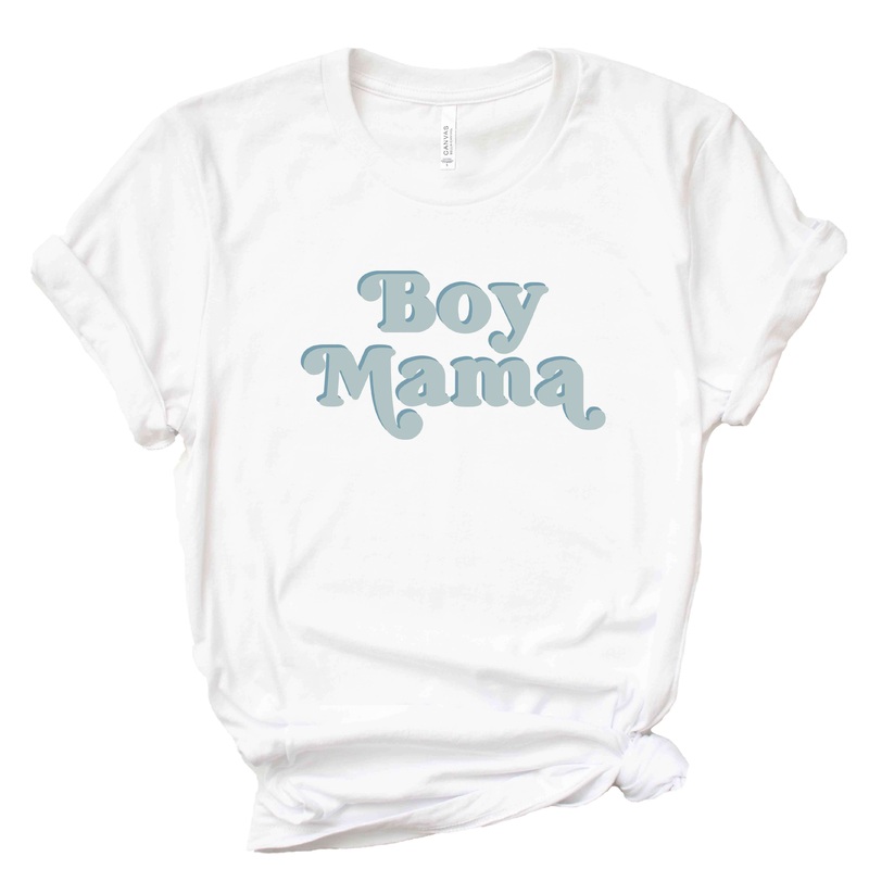 Boy Mama Graphic Tee | White