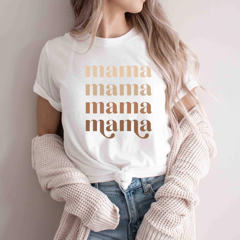 Retro Mama Graphic Tee | White