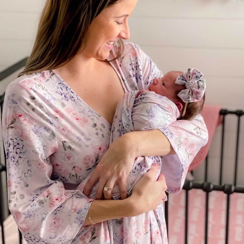 Henlee’s Hydrangea Knit Maternity Robe