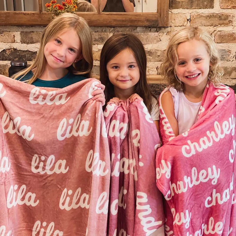 Pretty in Pink Personalized Color Blanket
